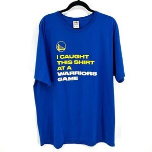 WARRIORS NBA Blue I Caught This Shirt At Warriors Game Basketball Shirt XL